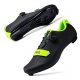 Mens or Womens Road Bike Cycling Shoes Indoor Bike Shoes Compatible SPD Cleats Riding Shoe Outdoor Size Men’s 8/Women’s 10.5 Black/Green