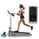 Portable Folding 4-in-1 Manual Treadmill – Non-Electric Running Machine with Twisting Machine, Liberating Hands, LED Display, Running Supine Twisting Massage, 330LB Load, Size: 35.4”x20.9”x41.3”